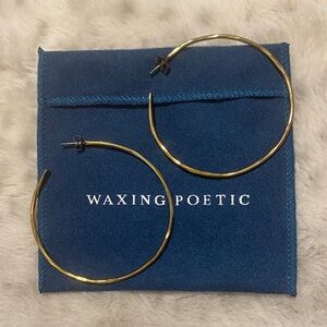 Waxing Poetic Shiny Gold Hoop Earrings